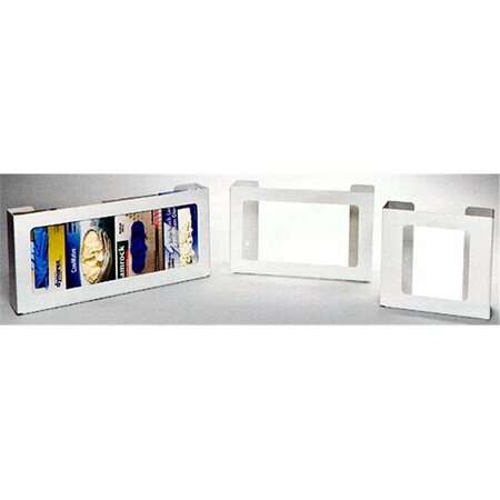 VAL-PAK PRODUCTS RackEm Racks  2-Box RackEm Rackstal Plastic Box Glove Dispenser - White Heavy- Duty Plastic RA299965